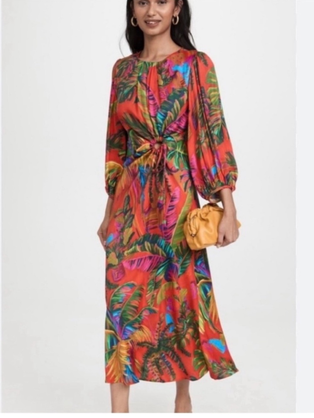 FARM Rio Urban Jungle Red Tropical Dress